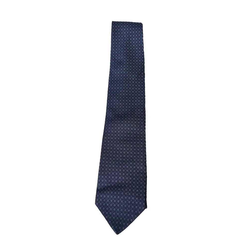 Brooks Brothers 346 100% Silk Tie Made USA Blue Small Print Design Old Money